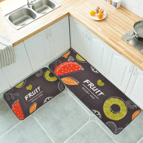 Kitchen Mat Style 3 - Anti slip with Quality specifications Set size (50 x 80cm►1.64 x 2.62ft) & (50 x 120cm►1.64 x 3.93ft)