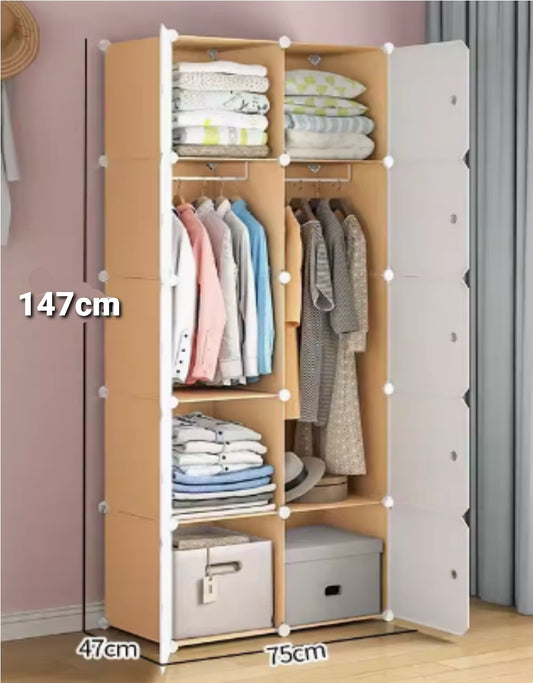 Brand New Plastic Wardrobe - Elegant Multi Layered Storage Cabinet