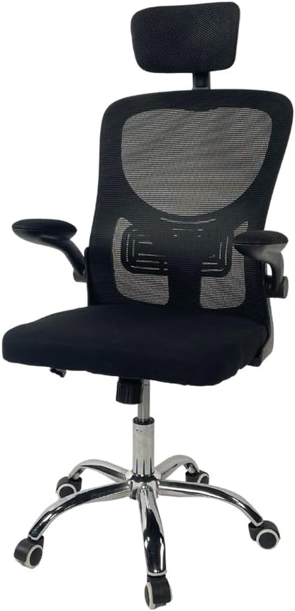 Office Chair Brand New Ergonomic Lumbar Support Mesh Office Chair – Flipping armrest - Headrest