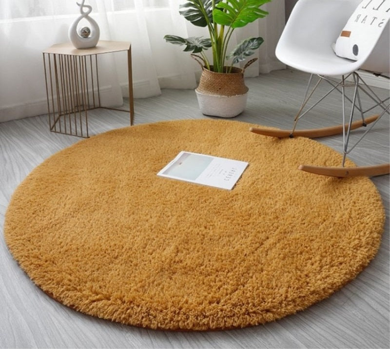 Brand New Shaggy carpet - Circular - Anti slip with Quality specifications  160 x 160cm►5.24 x 5.24ft