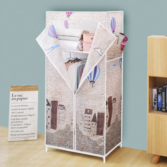 Brand New Portable Wardrobe Fabric Canvas Closet with Zipper - Elegant Cabinet 65x45x155 cm ►2.13 x 1.48 x 5.09 ft