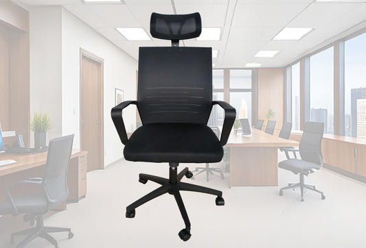 Office Chair with headrest -  Brand New Ergonomic Mesh Office Chair – Lumbar support – Breathable – Cost-effective - comfortable