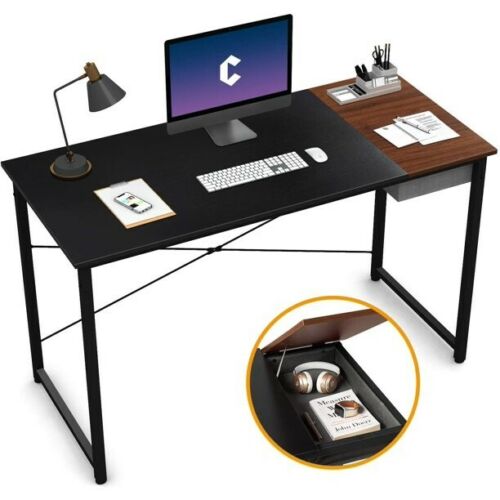 Office Desk Table - Brand New Modern Computer Desk with storage stash - X back support - Firm and Sturdy