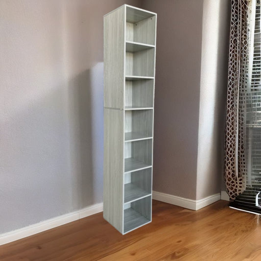 Brand New Elegant Corner Bookcase Storage Cabinet - 7 Shelves - Bookshelf Storage Organizer