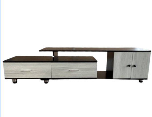 Brand New Modern TV Stand TV Table – Expendable Width - Solid TV Standing Console Table with Drawers and Storage