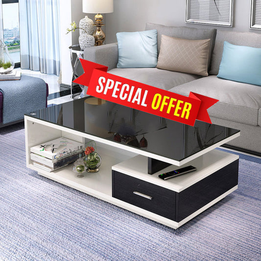Brand New Modern Coffee Table – Solid Elegant Rectangular Coffee Table with Drawer
